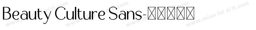 Beauty Culture Sans字体转换